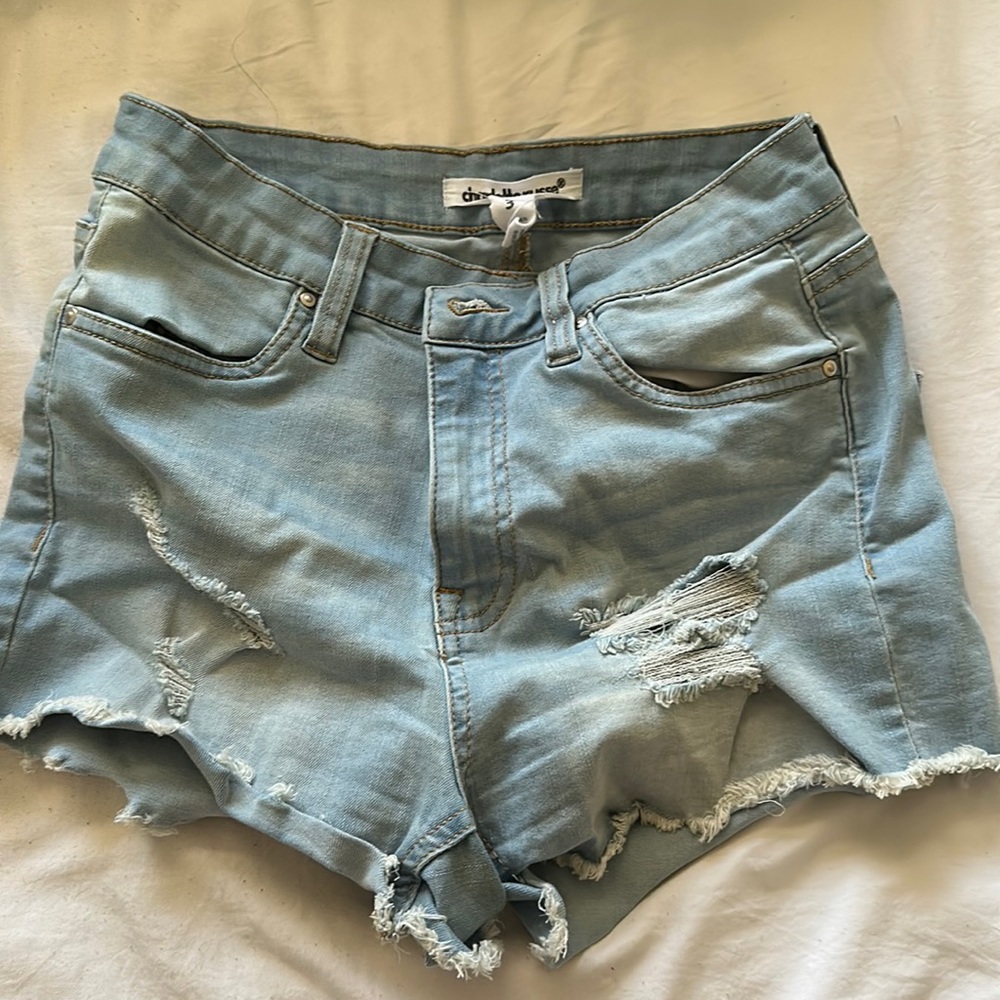 Denim light blue shorts